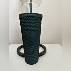 Starbucks Tumbler 2022 Dark Green Jelly Studded 24 Oz